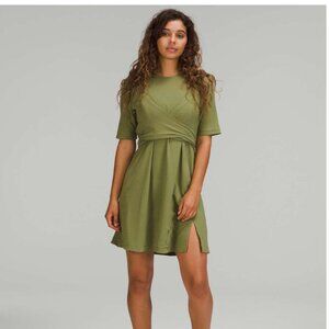 Lululemon Cotton Wrap-Front T-Shirt Dress